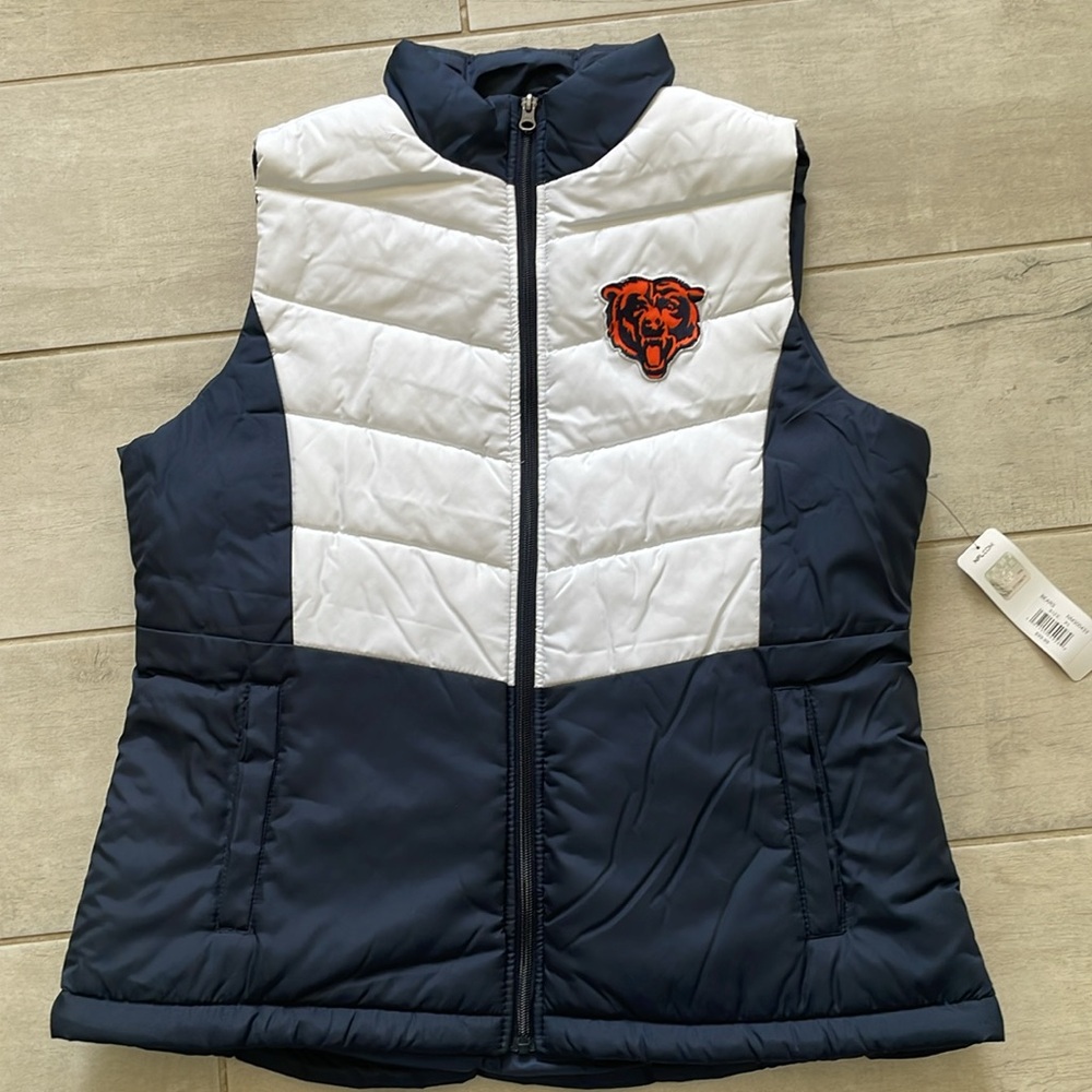 Woman's XL NFL Chicago Bears Full Zip Puffer Vest